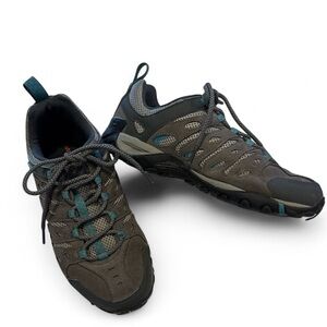 Merrell Crosslander 2 Womans Sz 9 J599562  Gray/Blue Suede Preowned Little Wear